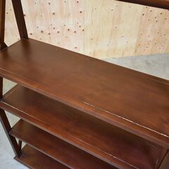 ≪zyt2180ジ≫ エスニック家具 オープンシェルフ 木製飾り棚 高さ175cm アンティーク調/リゾート家具/アジアン家具/中古家具/宮城県仙台市 70425-06の画像