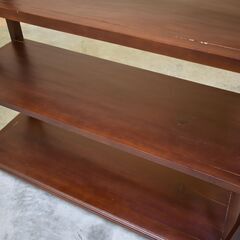 ≪zyt2180ジ≫ エスニック家具 オープンシェルフ 木製飾り棚 高さ175cm アンティーク調/リゾート家具/アジアン家具/中古家具/宮城県仙台市 70425-06の画像