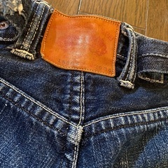 限定廃番フルカウントvintageレプリカデニムジーンズセルビッチ赤耳ボタンフライシンチバックワークカーゴペインターxxの画像