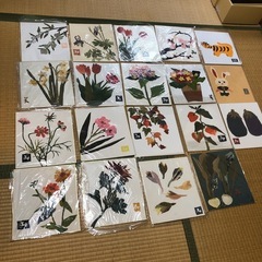 布貼り絵　色紙19枚
