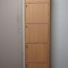 【決まりました】カラーボックス５段　扉付き