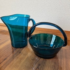 ピッチャー ボウル 2点セット ガラス