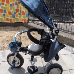 福山市取引　アイデス 三輪車 限定デニムカラー　折りたたみ式
