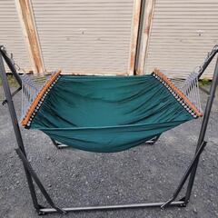 未使用 自立式 ハンモック チェア ハンガーラック 3way アウトドア リゾート キャンプ BBQ の画像