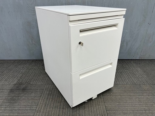 ◇R659◇ウチダ製 UCHIDA 3段デスクワゴン 鍵付き