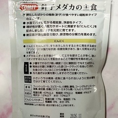 針子メダカの主食の画像