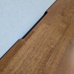KANADEMONO定価5万5千円+電源スリット加工9900円KANADEMONO デスク THE TABLE / ラバーウッド ブラウン × Black Steel オフィス家具 机の画像