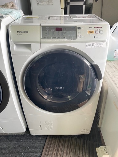 北九州市内配送無料　保証付き パナソニック Panasonic ななめ型ドラム式洗濯機 （7.0kg） 左開き プチドラム エコナビ搭載 クリスタルホワイト NA-VH320L