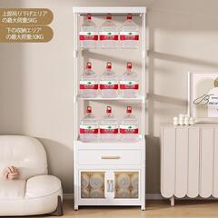 ♥️新品未使用♥️ハンガーラック キャスター付き 収納付き ワードローブ トローリーハンガー 衣装の画像