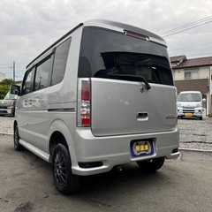 🉐【支払い総額43万円】車検令和8年12月26日H25年式 エブリイワゴン 4WD ナビ　フルセグ　ETC パワスラ　ターボ　タイミングチェーンPW 修復歴なし　調子良好 乗って帰れる！の画像