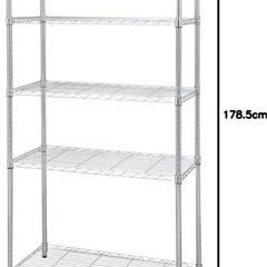 アイリスオーヤマ ラック メタルラック 本体 新モデル 幅91×奥行46×高さ178.5cm 5段 耐荷重60kg ポール径25mm スチールラックの画像