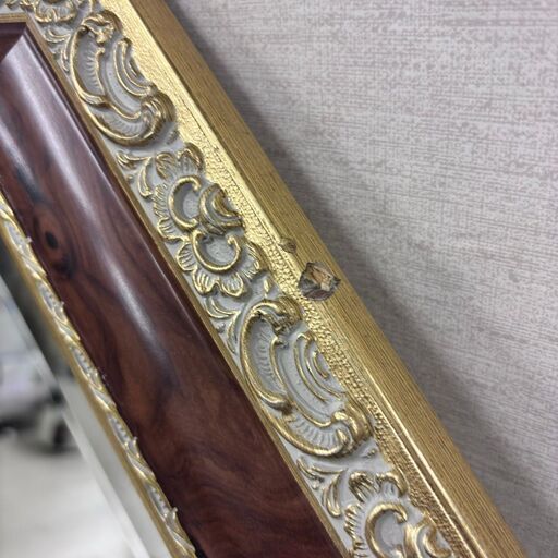 23931 ウォールミラー 壁掛け鏡 姿見 アンティーク イタリア製 ◇大阪