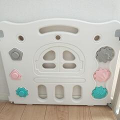 ♥️新品未使用♥️ベビーサークル ベビーフェンス 組み立て簡単 おしゃれ かわいい　グレーの画像