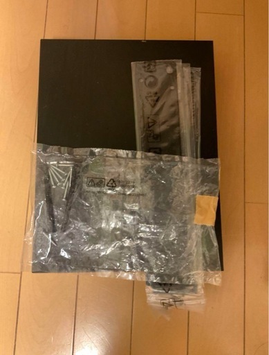<引き取り限定>  シューズラック IKEA LACK ウォールシェルフユニット ブラックブラウン