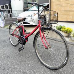 値下げしました！電動アシスト自転車　パナソニック　エーガールズ　26インチ　レッド　バッテリー8.0Ah (オプションあり。)　充電器付の画像