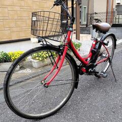 電動アシスト自転車　パナソニック　エーガールズ　26インチ　レッ...