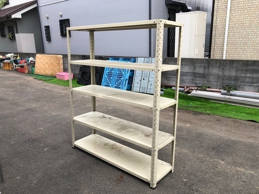 軽量スチール棚 横長タイプ 1台限り❗️ 150cm×46cm×高さ180cm