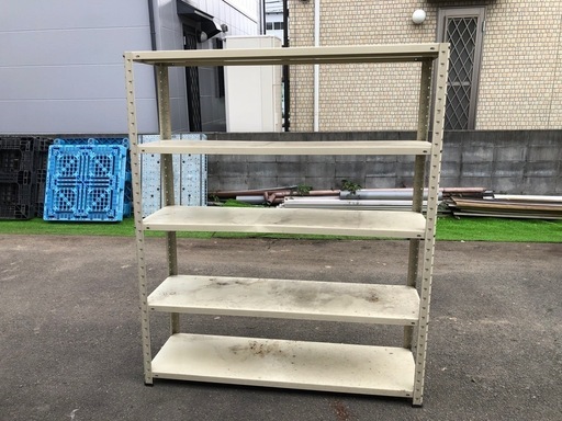 軽量スチール棚 横長タイプ 1台限り❗️ 150cm×46cm×高さ180cm