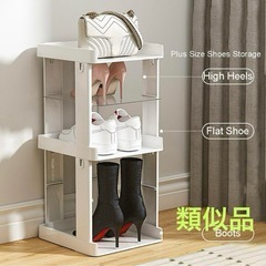 ❤️新品❤️シューズラック 積み重ね自由◎省スペース プラ製 縦...