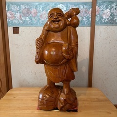 木彫り 布袋様 縁起物
