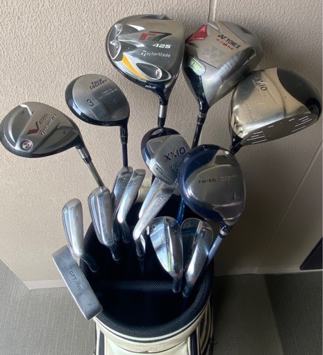 ゴルフクラブ16本セットTaylorMade R7425 Yonex EZONE バッグ付き引き取り限定