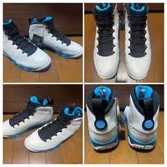 新品　NIKE スニーカー　エアジョーダン　9 レトロ　パウダー　ブルー　ナイキ AIR JORDAN US9 RETRO ホワイトの画像