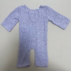 【美品】クマ ベビー服 パープル クッション付　新生児の画像