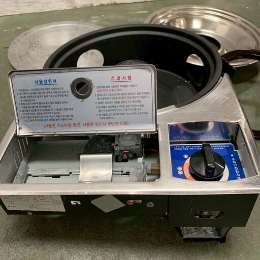 韓国】 ドラム缶テーブル カセットコンロ セット ④ 焼肉 コンロ付