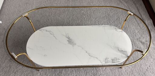 Francfranc フランフラン レガート コーヒーテーブル L (W950) GDxMARBLE ゴールド-マーブル W95xD50xH37cm 2022年製