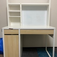 【松戸市手渡し】IKEA ミッケデスクと追加シェルフユニット　２...