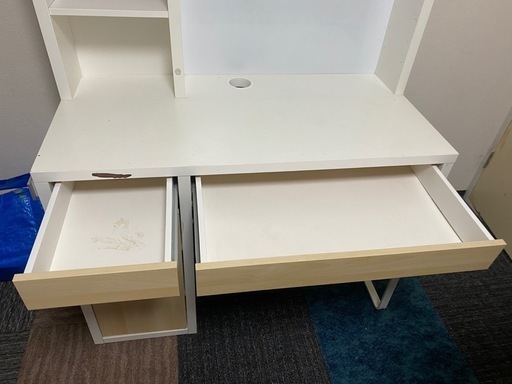 【松戸市手渡し】IKEA ミッケデスクと追加シェルフユニット　２点セット