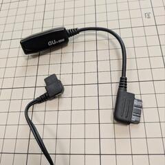 ブラック イヤホンケーブル ボリューム調整 au 変換アダプタ ジャンクの画像