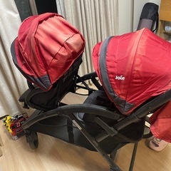 Joie２人乗りベビーカー赤使用上問題ない