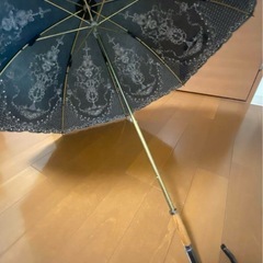 新品　【高級刺繍傘】晴雨兼用パラソル 長傘の画像