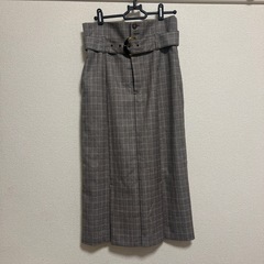 【〜5/30まで】Nano universeチェック柄ロングスカ...