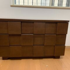 天然木ローチェスト/タンス収納/クローゼット収納