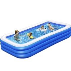 家庭用　ファミリープール 折り畳みプール ビニール 水遊び 四角...
