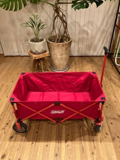 Coleman 折りたたみキャリーワゴン 赤
