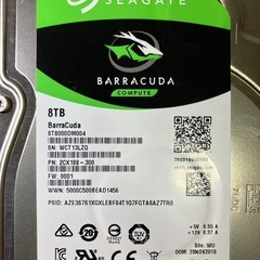 Seagate Barracuda ST8000DM004 8TB HDDの画像