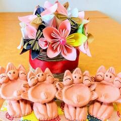 💐ハンドメイドフラワー＆ミニシーサー💐
