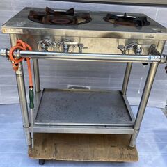 ☆中古￥15,800！tanico　2口ガスコンロ　家電　都市ガ...