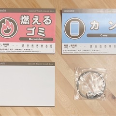 新品未使用　ネセクト　ゴミ収集ボックス　サインカード　ステンレスワイヤーの画像