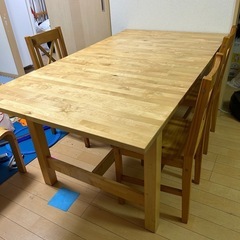 IKEA 伸縮式　ダイニングテーブル 椅子4脚