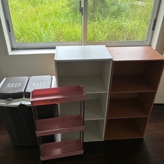 棚3個、ゴミ箱1個