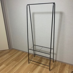 ハンガーラック☆洋服掛け☆スチールラック☆黒ブラック
