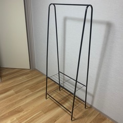 ハンガーラック☆洋服掛け☆スチールラック☆黒ブラックの画像