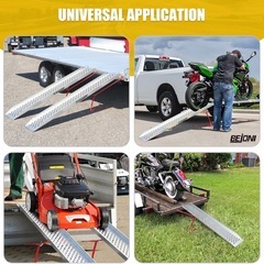 バイク用スロープ スチール製 600kg 除雪機　大きめ草刈機の画像