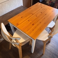 【引き取り無料】ikea ダイニングセット　テーブル+椅子4脚