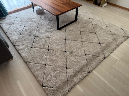 5月31日までの価格】 LOWYAシャギーラグ(アンダーラグ付き)