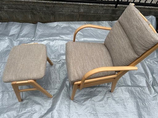 ニトリ　クッションチェア&オットマンセット